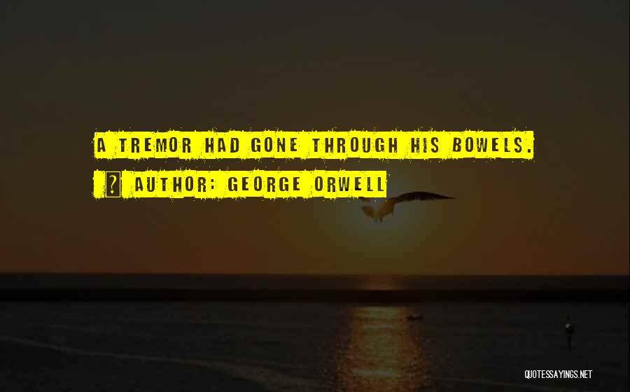 George Orwell Quotes: A Tremor Had Gone Through His Bowels.