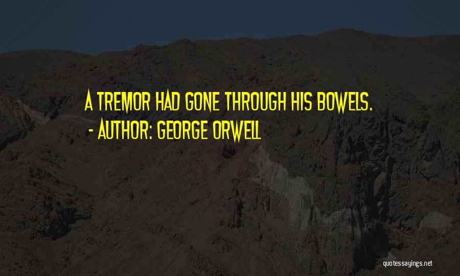 George Orwell Quotes: A Tremor Had Gone Through His Bowels.