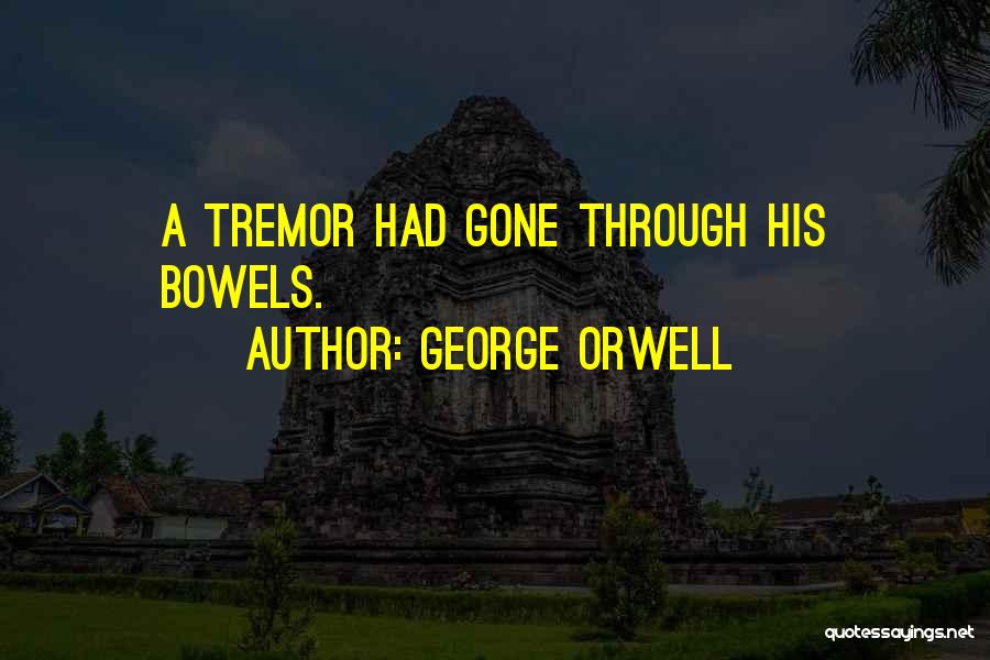 George Orwell Quotes: A Tremor Had Gone Through His Bowels.