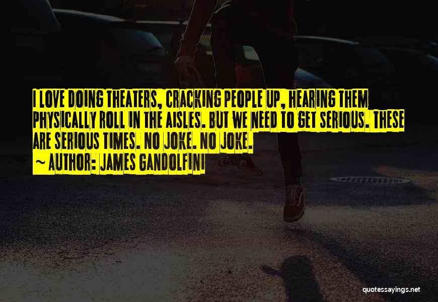 James Gandolfini Quotes: I Love Doing Theaters, Cracking People Up, Hearing Them Physically Roll In The Aisles. But We Need To Get Serious.