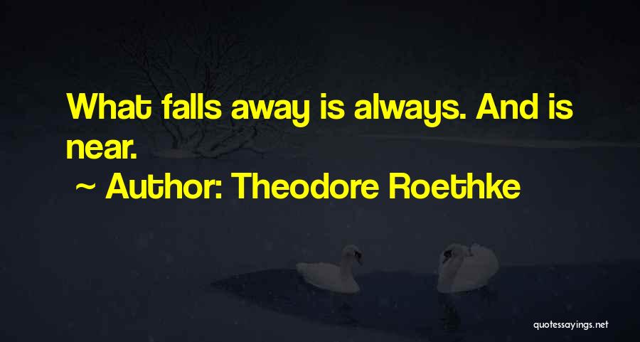 Theodore Roethke Quotes: What Falls Away Is Always. And Is Near.