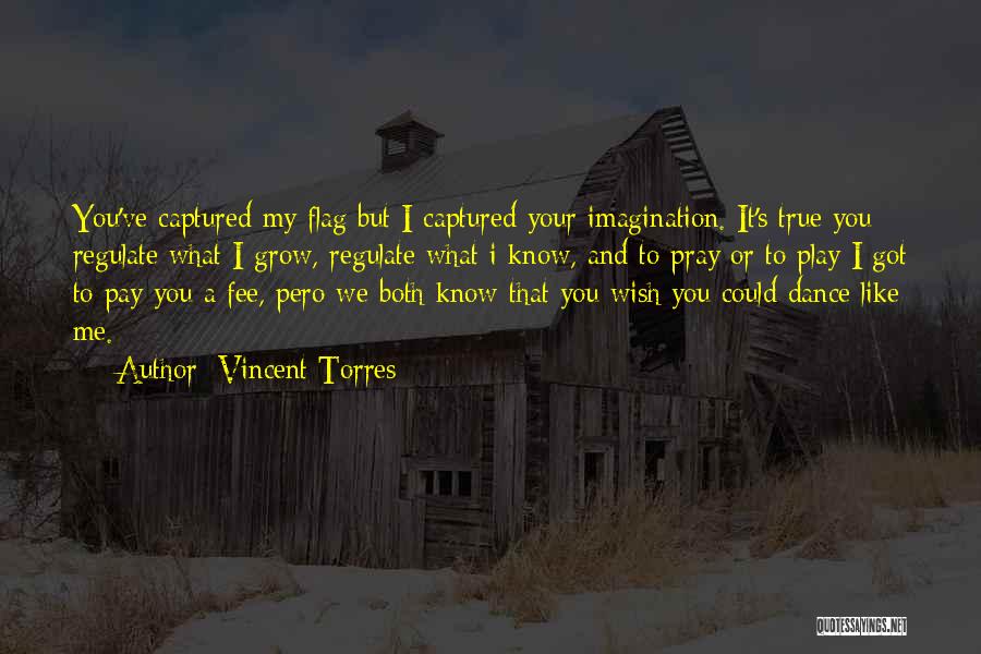 Vincent Torres Quotes: You've Captured My Flag But I Captured Your Imagination. It's True You Regulate What I Grow, Regulate What I Know,