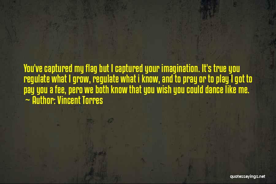 Vincent Torres Quotes: You've Captured My Flag But I Captured Your Imagination. It's True You Regulate What I Grow, Regulate What I Know,