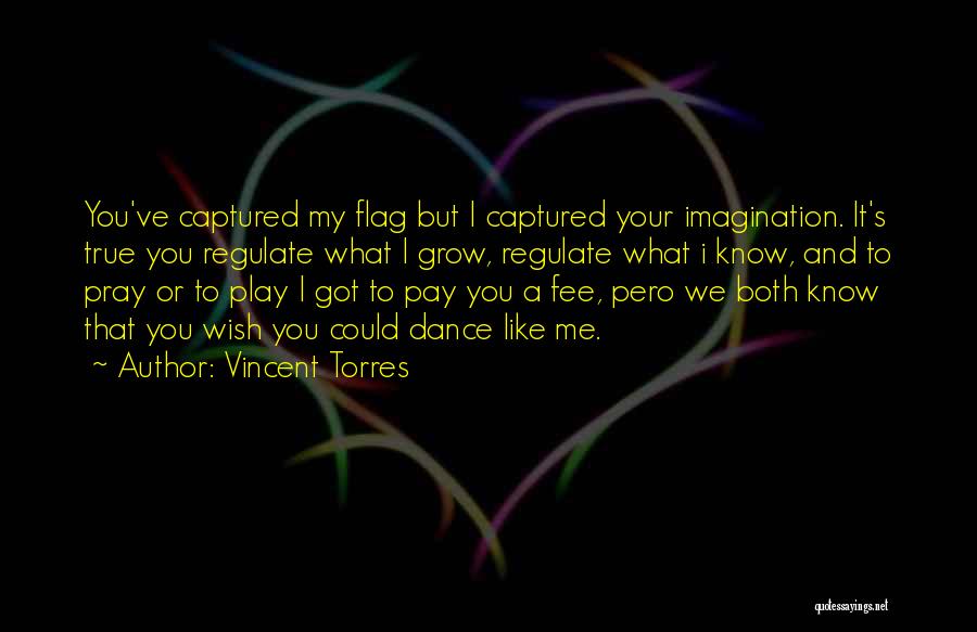 Vincent Torres Quotes: You've Captured My Flag But I Captured Your Imagination. It's True You Regulate What I Grow, Regulate What I Know,