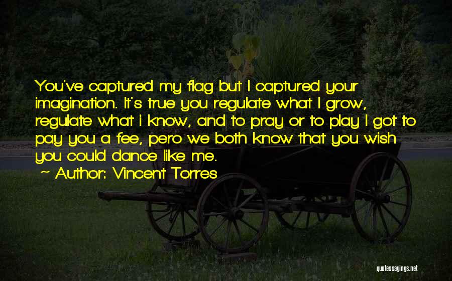 Vincent Torres Quotes: You've Captured My Flag But I Captured Your Imagination. It's True You Regulate What I Grow, Regulate What I Know,
