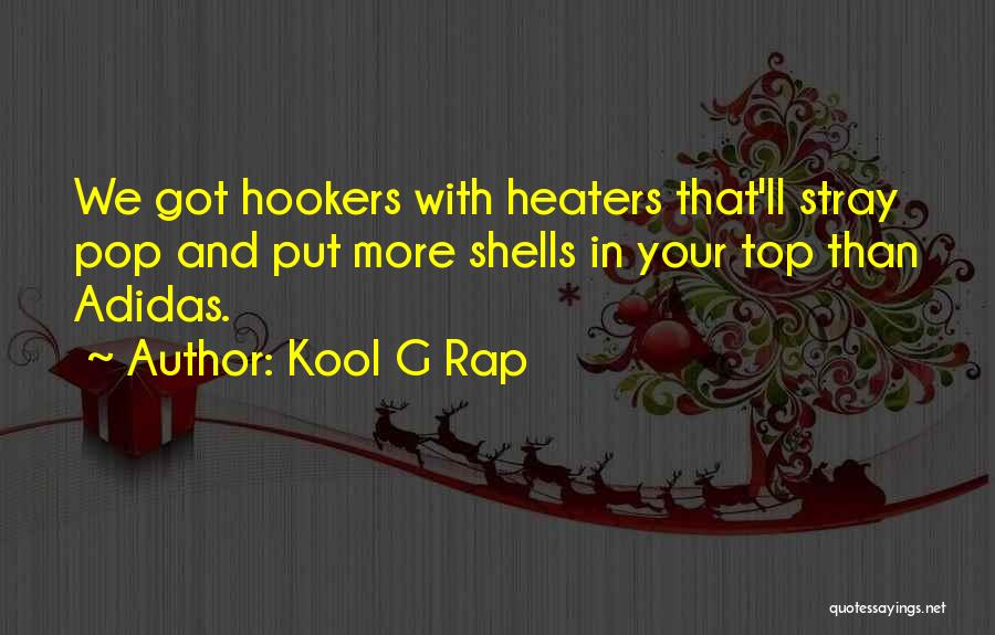 Kool G Rap Quotes: We Got Hookers With Heaters That'll Stray Pop And Put More Shells In Your Top Than Adidas.