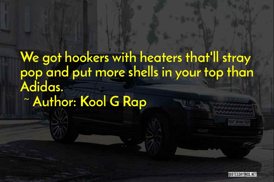 Kool G Rap Quotes: We Got Hookers With Heaters That'll Stray Pop And Put More Shells In Your Top Than Adidas.