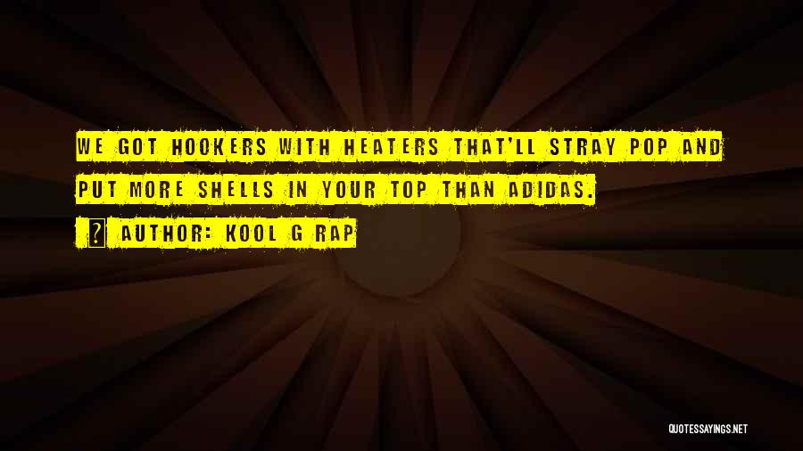 Kool G Rap Quotes: We Got Hookers With Heaters That'll Stray Pop And Put More Shells In Your Top Than Adidas.