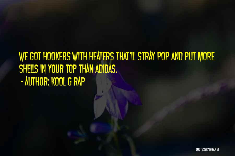 Kool G Rap Quotes: We Got Hookers With Heaters That'll Stray Pop And Put More Shells In Your Top Than Adidas.