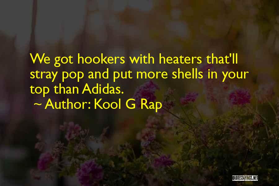 Kool G Rap Quotes: We Got Hookers With Heaters That'll Stray Pop And Put More Shells In Your Top Than Adidas.