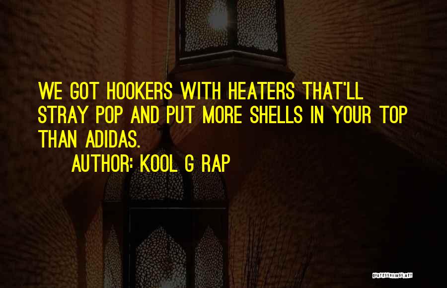 Kool G Rap Quotes: We Got Hookers With Heaters That'll Stray Pop And Put More Shells In Your Top Than Adidas.