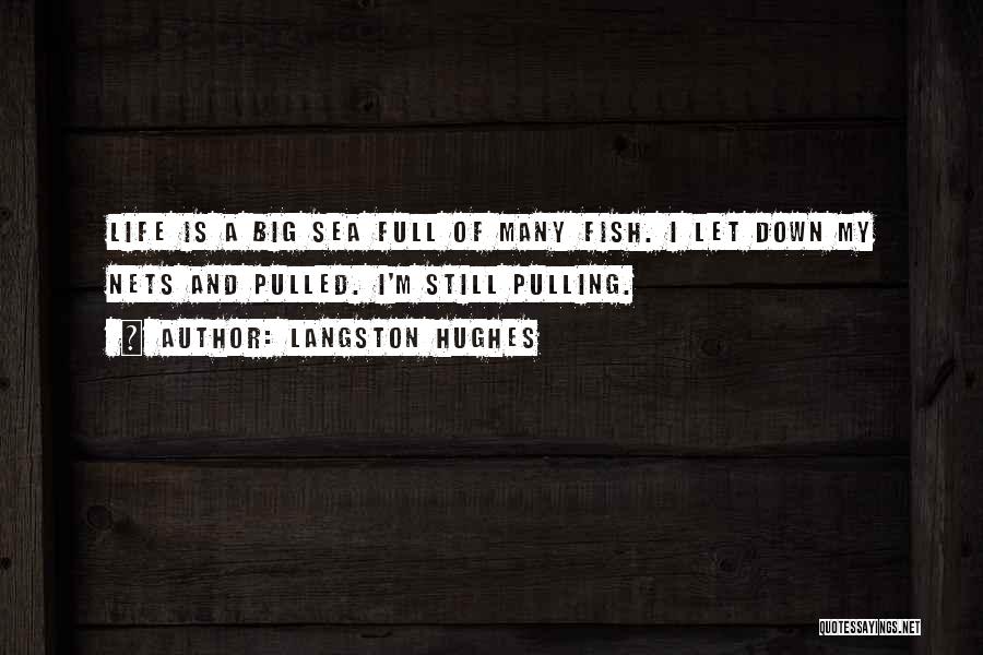 Langston Hughes Quotes: Life Is A Big Sea Full Of Many Fish. I Let Down My Nets And Pulled. I'm Still Pulling.