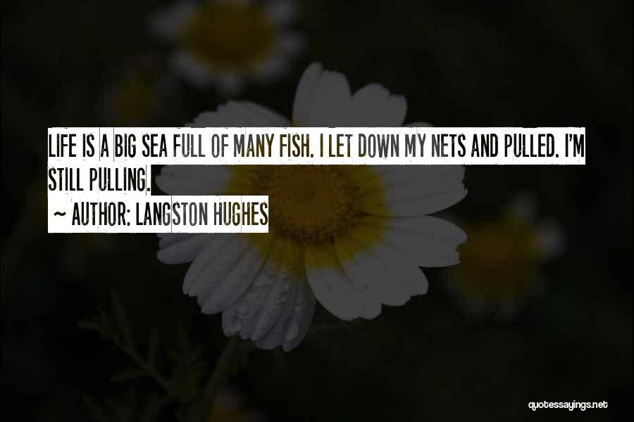 Langston Hughes Quotes: Life Is A Big Sea Full Of Many Fish. I Let Down My Nets And Pulled. I'm Still Pulling.