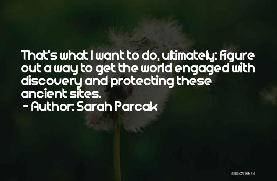 Sarah Parcak Quotes: That's What I Want To Do, Ultimately: Figure Out A Way To Get The World Engaged With Discovery And Protecting