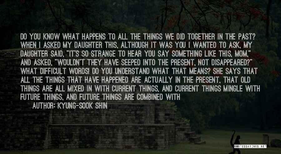 Kyung-Sook Shin Quotes: Do You Know What Happens To All The Things We Did Together In The Past? When I Asked My Daughter