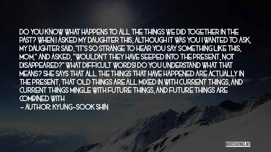 Kyung-Sook Shin Quotes: Do You Know What Happens To All The Things We Did Together In The Past? When I Asked My Daughter