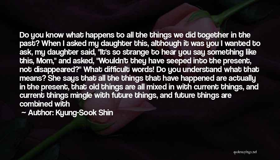 Kyung-Sook Shin Quotes: Do You Know What Happens To All The Things We Did Together In The Past? When I Asked My Daughter