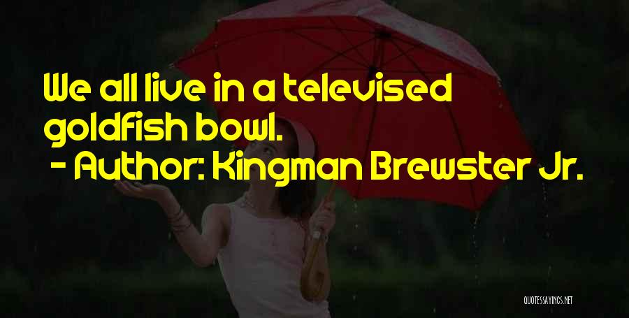 Kingman Brewster Jr. Quotes: We All Live In A Televised Goldfish Bowl.