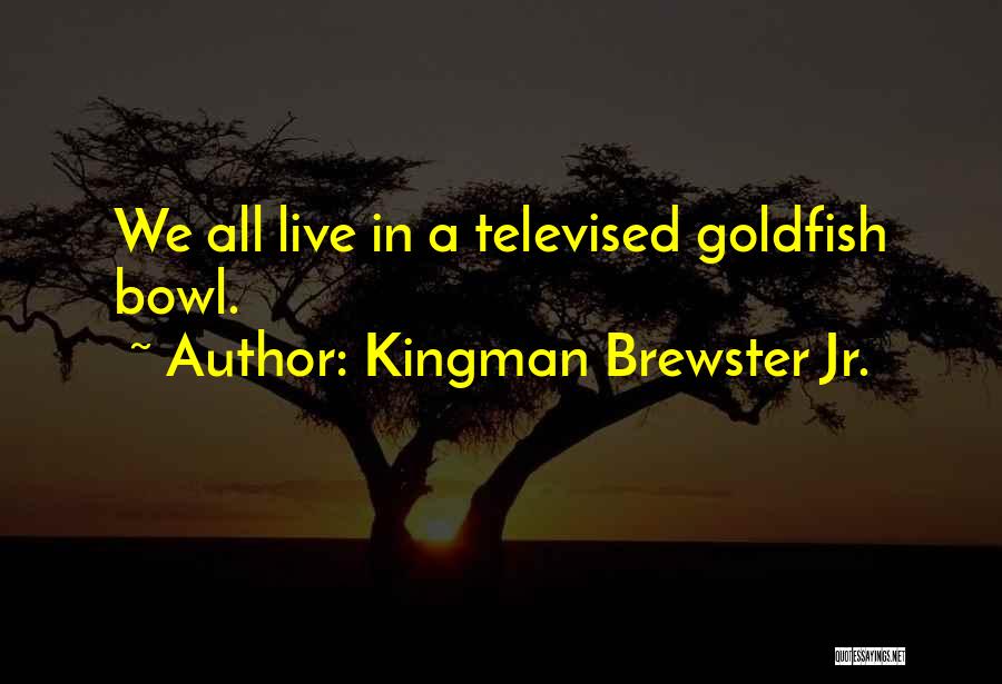 Kingman Brewster Jr. Quotes: We All Live In A Televised Goldfish Bowl.