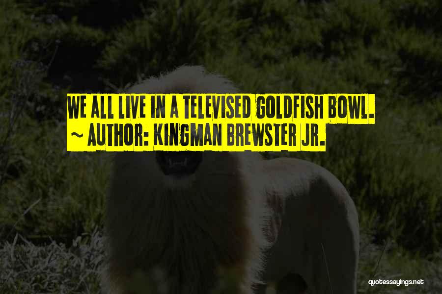 Kingman Brewster Jr. Quotes: We All Live In A Televised Goldfish Bowl.