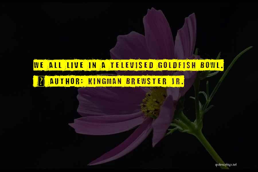 Kingman Brewster Jr. Quotes: We All Live In A Televised Goldfish Bowl.