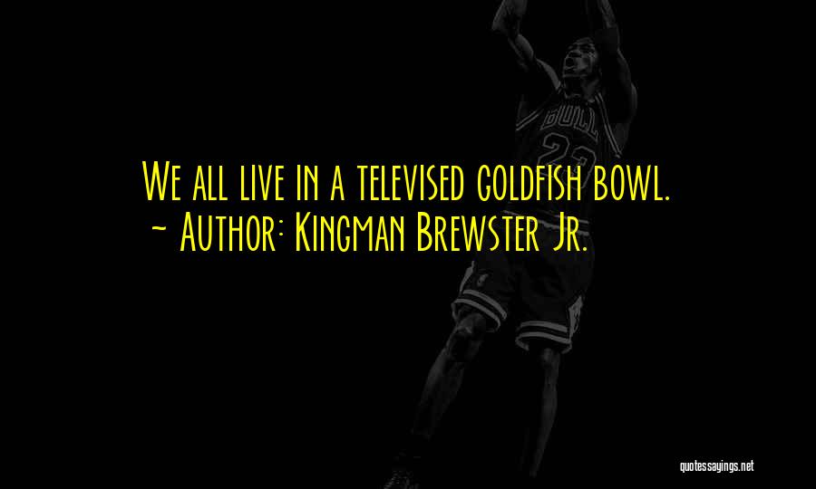 Kingman Brewster Jr. Quotes: We All Live In A Televised Goldfish Bowl.