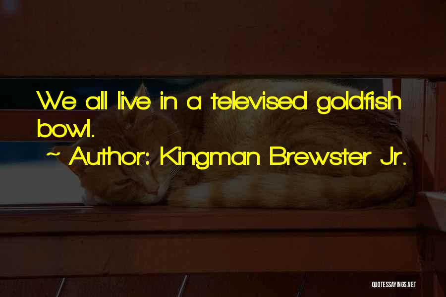 Kingman Brewster Jr. Quotes: We All Live In A Televised Goldfish Bowl.