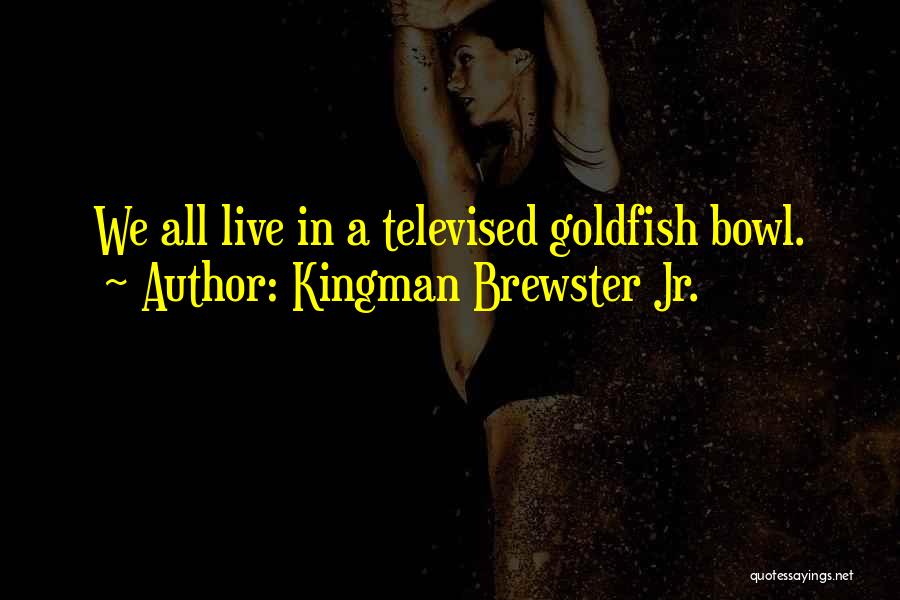 Kingman Brewster Jr. Quotes: We All Live In A Televised Goldfish Bowl.