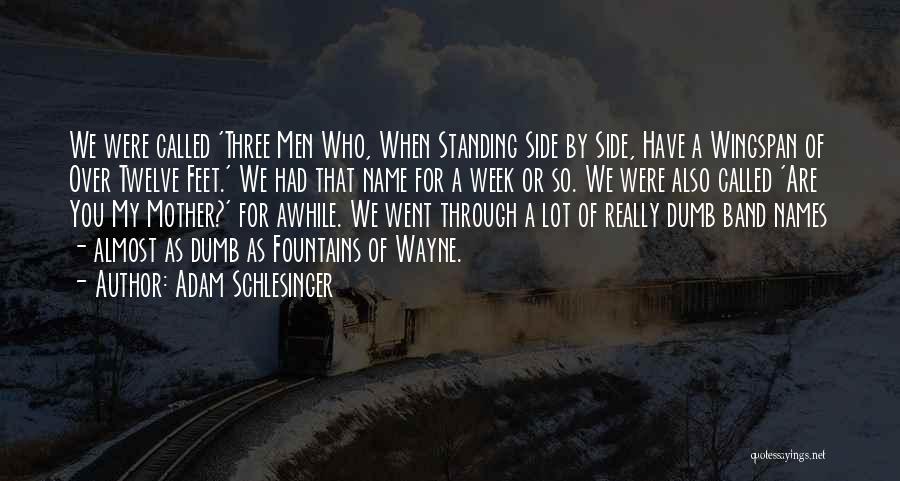 Adam Schlesinger Quotes: We Were Called 'three Men Who, When Standing Side By Side, Have A Wingspan Of Over Twelve Feet.' We Had