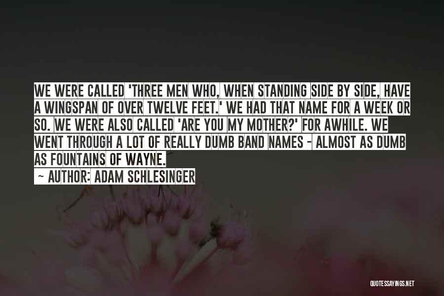 Adam Schlesinger Quotes: We Were Called 'three Men Who, When Standing Side By Side, Have A Wingspan Of Over Twelve Feet.' We Had