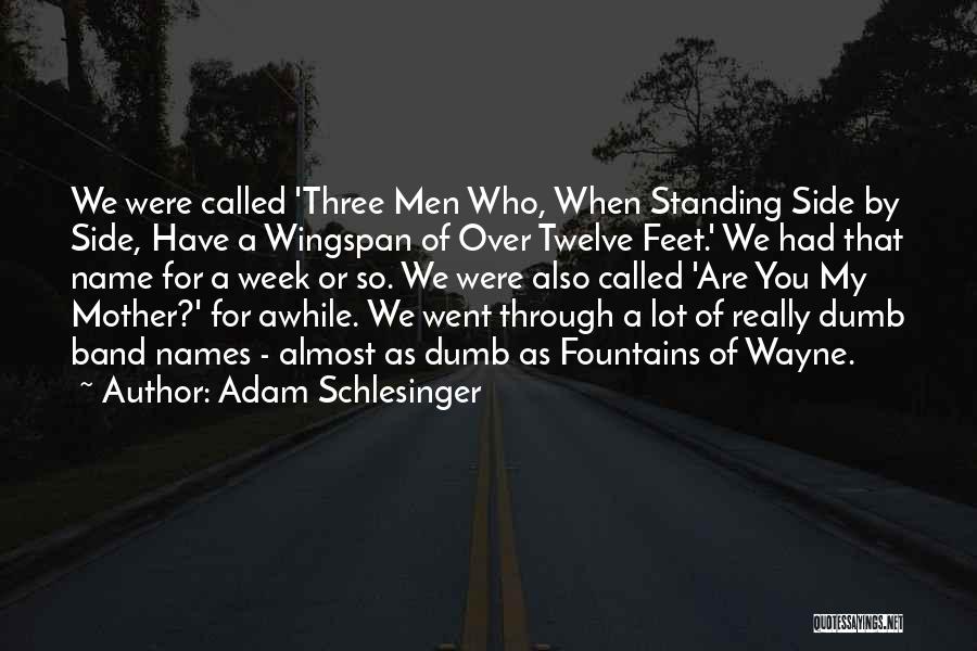 Adam Schlesinger Quotes: We Were Called 'three Men Who, When Standing Side By Side, Have A Wingspan Of Over Twelve Feet.' We Had