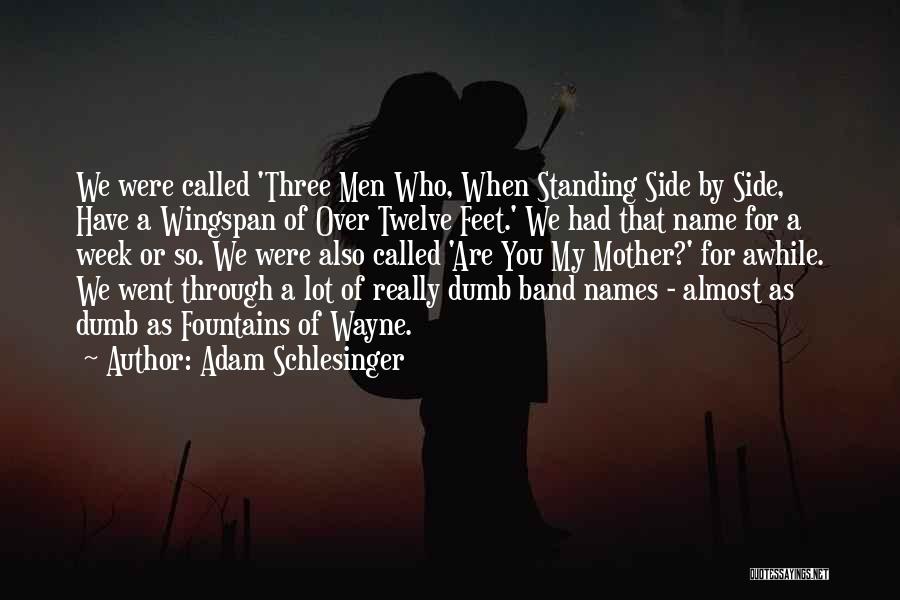 Adam Schlesinger Quotes: We Were Called 'three Men Who, When Standing Side By Side, Have A Wingspan Of Over Twelve Feet.' We Had