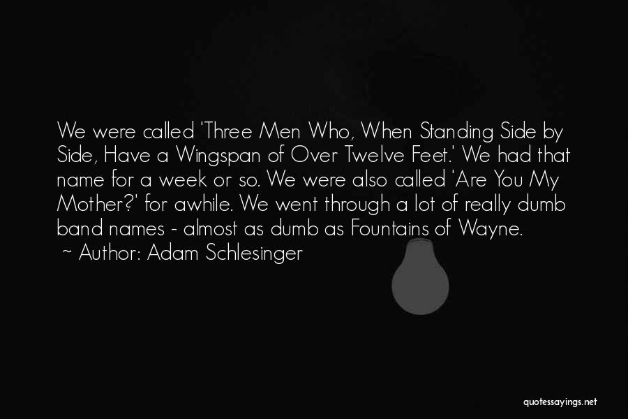 Adam Schlesinger Quotes: We Were Called 'three Men Who, When Standing Side By Side, Have A Wingspan Of Over Twelve Feet.' We Had