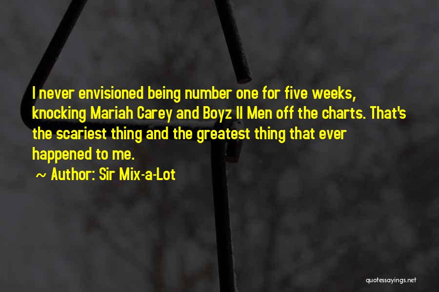 Sir Mix-a-Lot Quotes: I Never Envisioned Being Number One For Five Weeks, Knocking Mariah Carey And Boyz Ii Men Off The Charts. That's