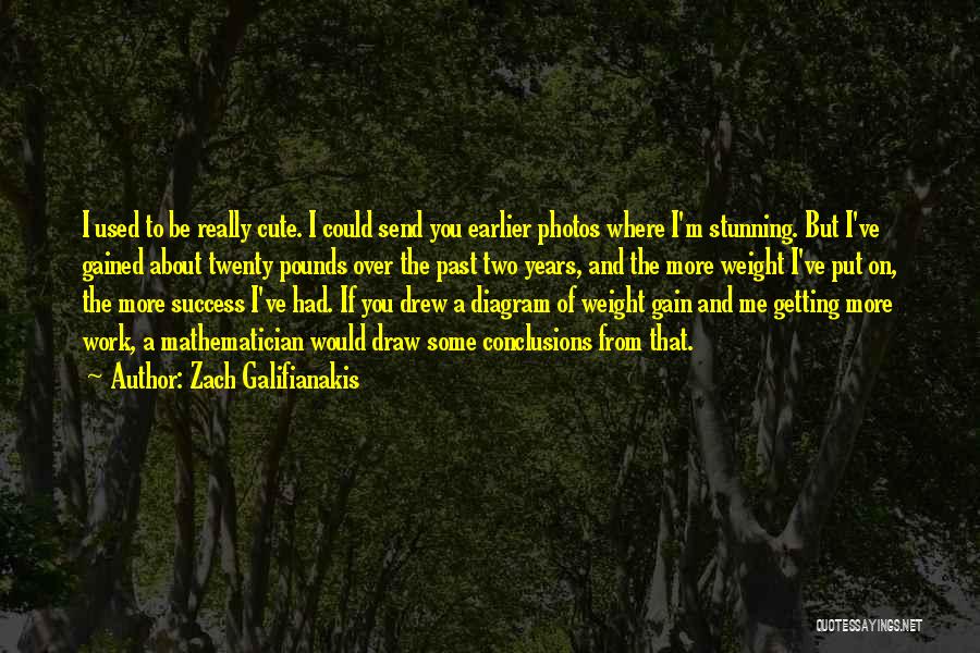 Zach Galifianakis Quotes: I Used To Be Really Cute. I Could Send You Earlier Photos Where I'm Stunning. But I've Gained About Twenty