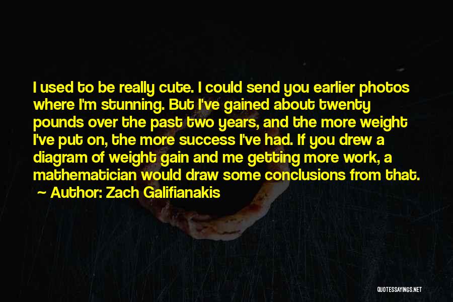 Zach Galifianakis Quotes: I Used To Be Really Cute. I Could Send You Earlier Photos Where I'm Stunning. But I've Gained About Twenty