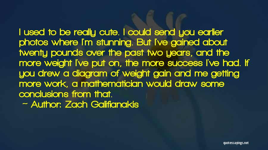 Zach Galifianakis Quotes: I Used To Be Really Cute. I Could Send You Earlier Photos Where I'm Stunning. But I've Gained About Twenty