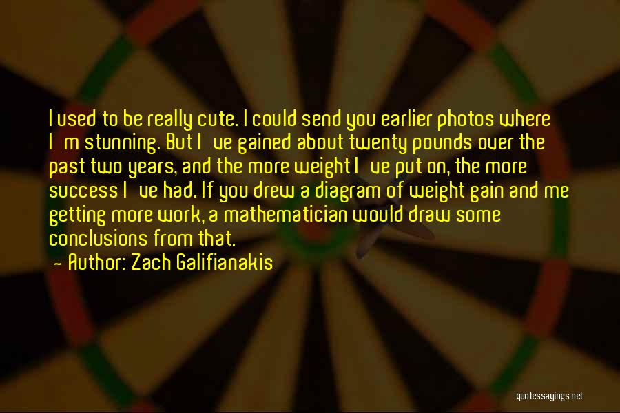 Zach Galifianakis Quotes: I Used To Be Really Cute. I Could Send You Earlier Photos Where I'm Stunning. But I've Gained About Twenty