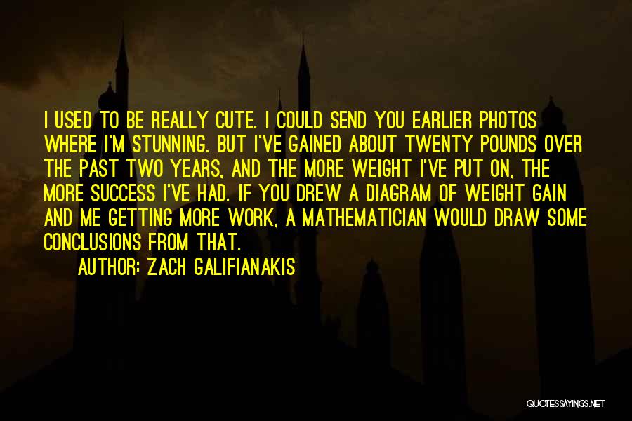 Zach Galifianakis Quotes: I Used To Be Really Cute. I Could Send You Earlier Photos Where I'm Stunning. But I've Gained About Twenty