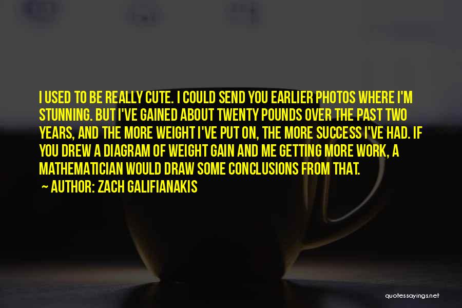 Zach Galifianakis Quotes: I Used To Be Really Cute. I Could Send You Earlier Photos Where I'm Stunning. But I've Gained About Twenty