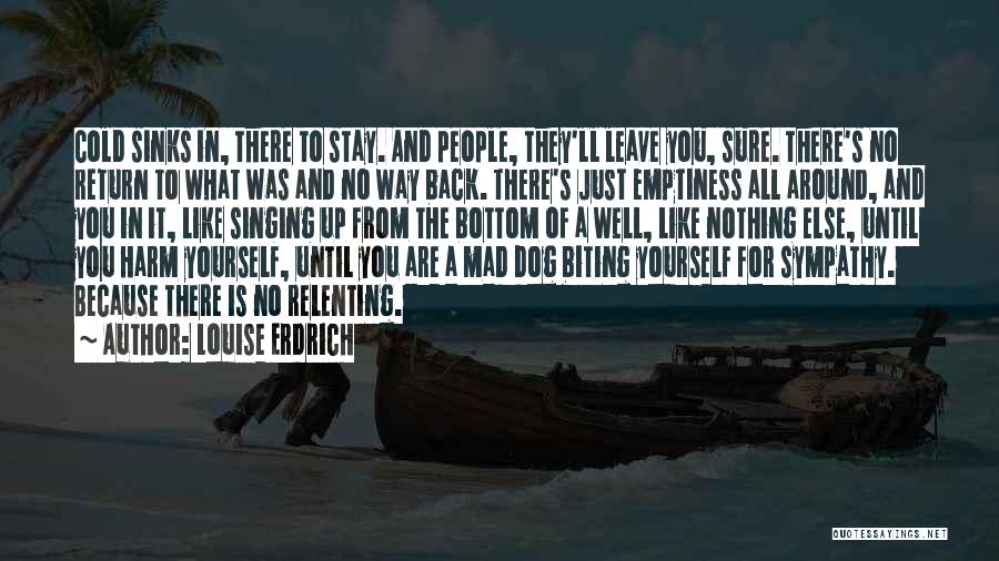 Louise Erdrich Quotes: Cold Sinks In, There To Stay. And People, They'll Leave You, Sure. There's No Return To What Was And No