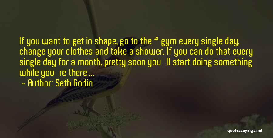 Seth Godin Quotes: If You Want To Get In Shape, Go To The # Gym Every Single Day, Change Your Clothes And Take