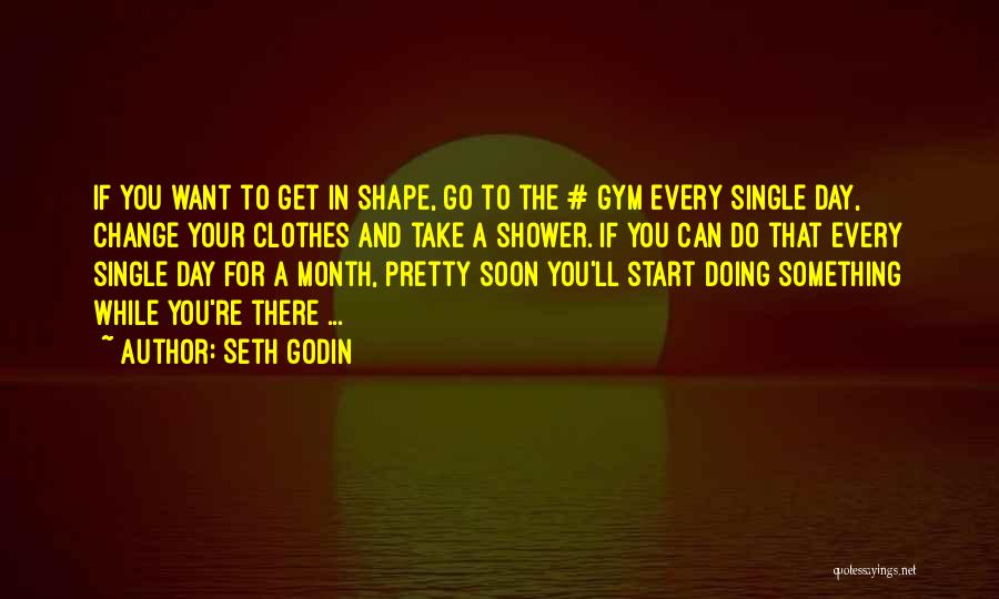 Seth Godin Quotes: If You Want To Get In Shape, Go To The # Gym Every Single Day, Change Your Clothes And Take