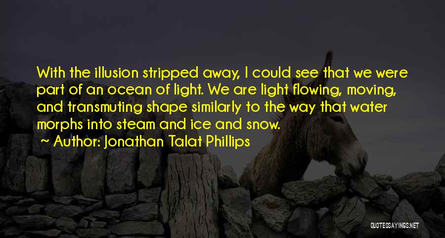 Jonathan Talat Phillips Quotes: With The Illusion Stripped Away, I Could See That We Were Part Of An Ocean Of Light. We Are Light