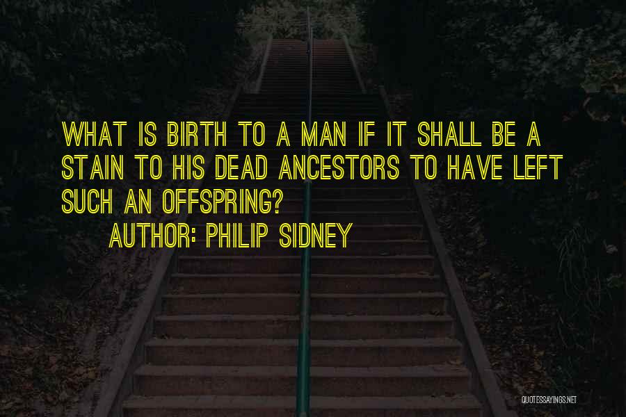 Philip Sidney Quotes: What Is Birth To A Man If It Shall Be A Stain To His Dead Ancestors To Have Left Such