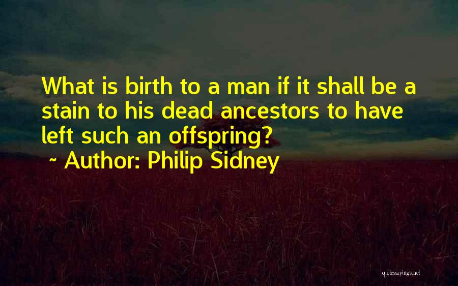 Philip Sidney Quotes: What Is Birth To A Man If It Shall Be A Stain To His Dead Ancestors To Have Left Such
