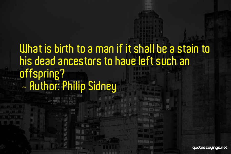 Philip Sidney Quotes: What Is Birth To A Man If It Shall Be A Stain To His Dead Ancestors To Have Left Such