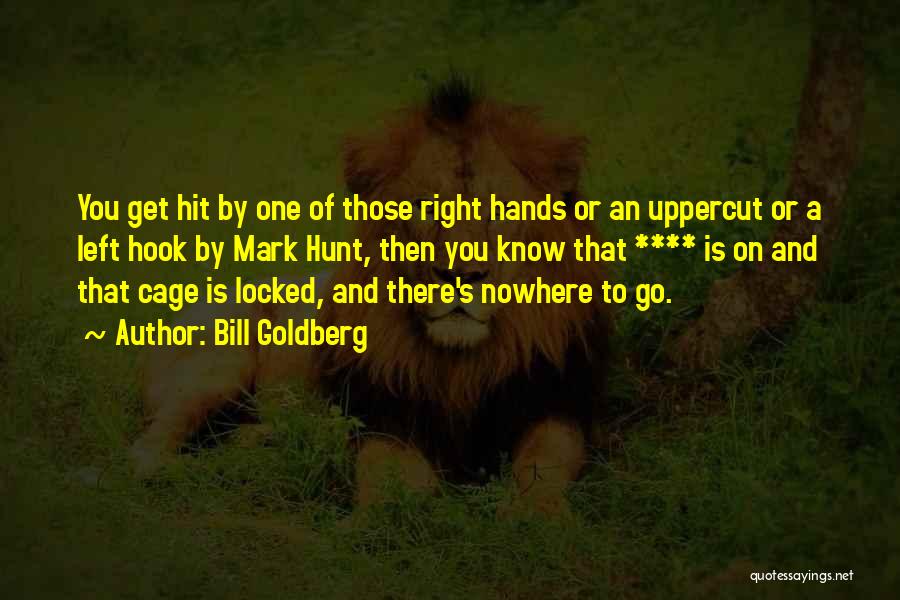 Bill Goldberg Quotes: You Get Hit By One Of Those Right Hands Or An Uppercut Or A Left Hook By Mark Hunt, Then
