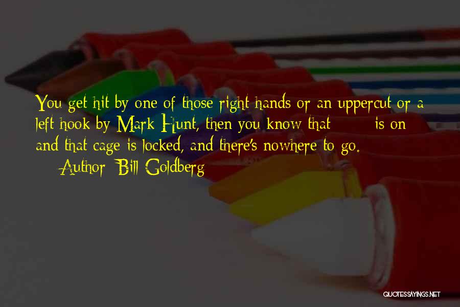 Bill Goldberg Quotes: You Get Hit By One Of Those Right Hands Or An Uppercut Or A Left Hook By Mark Hunt, Then