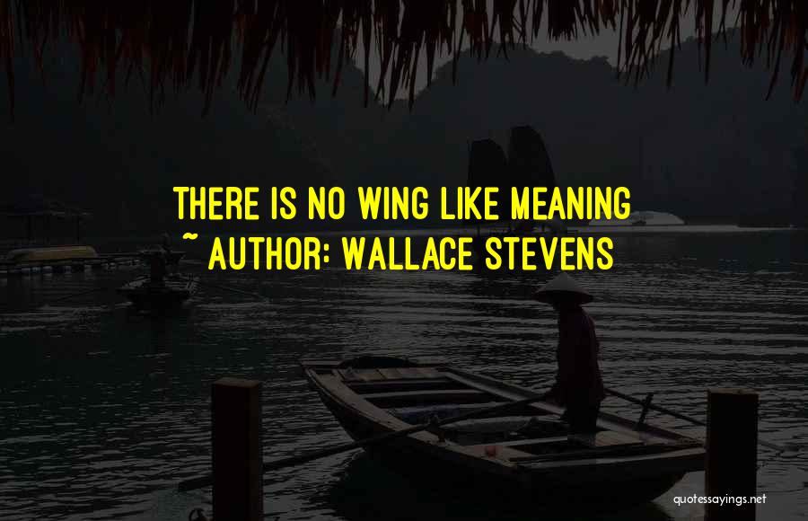 Wallace Stevens Quotes: There Is No Wing Like Meaning
